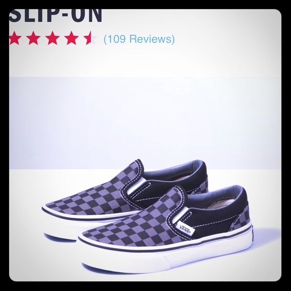 checkered slip on vans size 4